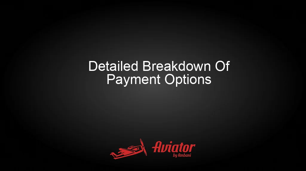 Aviator By Ambani Detailed Breakdown Of Payment Options Aviator By Ambani Detailed Breakdown Of Payment Options